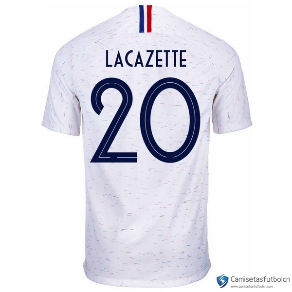 Camiseta Seleccion Francia Segunda equipo Lacazette 2018 Blanco